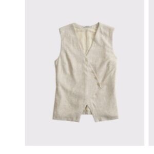 Abercrombie & Fitch Cream Sleeveless Top